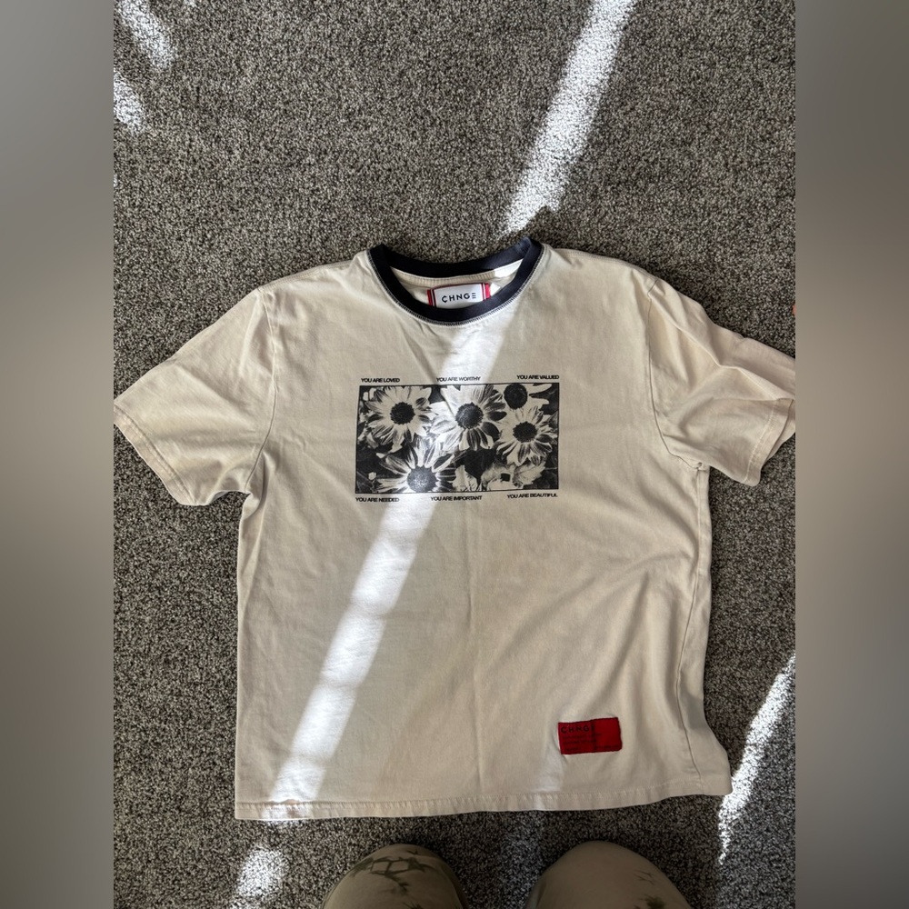 CHNGE Organic Cotton Tee with Red Patch